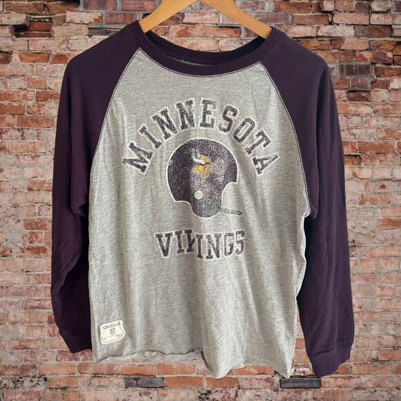 Reebok Minnesota Vikings Vintage Long Sleeve Shirt Size 10/12 Medium - Picture 1 of 5
